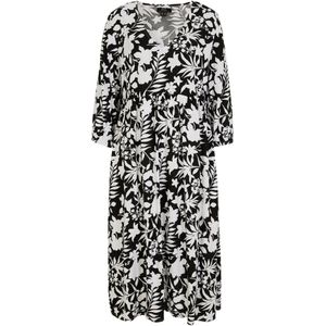 Midi jurk van soepele viscose