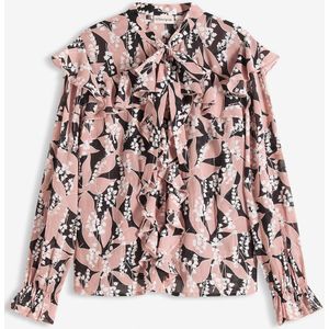 Chiffon blouse met volants