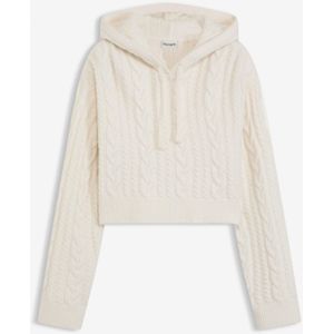 Grof gebreide trui met capuchon