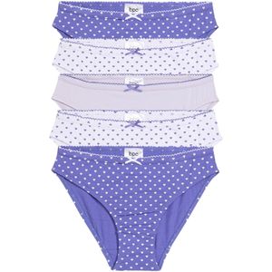 Meisjes slip met zacht katoen en satijnen strikje (set van 5)