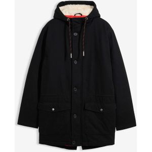 Winterparka met teddy voering in de capuchon