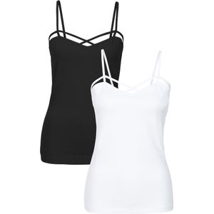 Top met spaghettibandjes (set van 2)