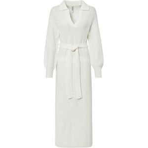 Gebreide maxi jurk met ceintuur (2-dlg. set)