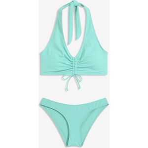 Bikini met halternek (2-dlg. set) met plooitjes