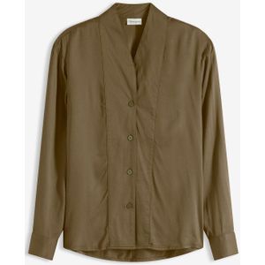 Overhemdblouse van soepelvallend satijn