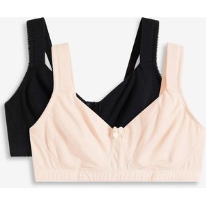 Niet-gevulde T-shirt bh met beugels en biologisch katoen (set van 2)