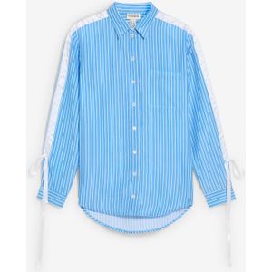 Oversized overhemdblouse van biologisch katoen