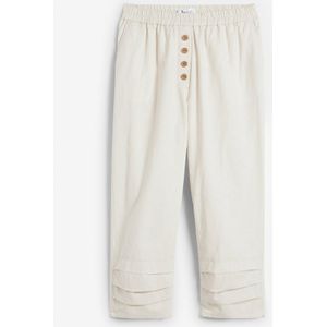 Broek in een linnen-katoenmix
