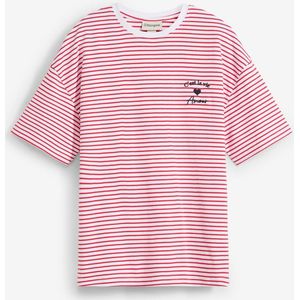 Gestreept T-shirt met borduursel