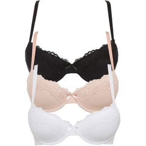 Voorgevormde beugel bh met gerecycled polyamide (set van 3)