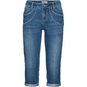 Mid waist cropped jeans, straight