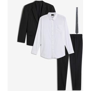 4-delig pak slim fit: colbert, broek, overhemd, stropdas