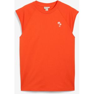 Mouwloze sweater van puur katoen