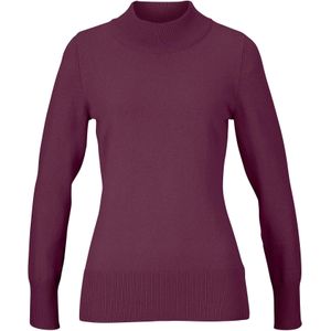 Fijngebreide basic trui met opstaande kraag en gerecycled materiaal