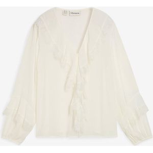 Chiffon blouse met volants