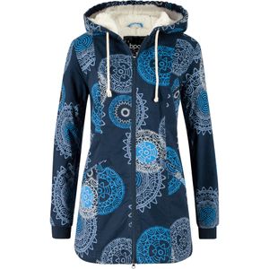 Gedessineerde parka van katoen met capuchon