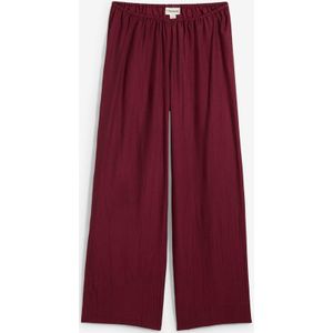 Slip-on broek van viscosemix met structuur