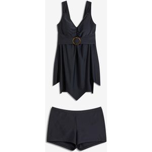 Lange tankini met brede schouderbandjes (2-dlg. set)