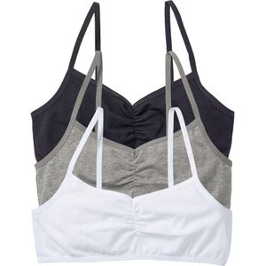Meisjes bralette van zacht biologisch katoen (set van 3)