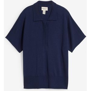 Fijn gebreide trui met zijde en een polokraag