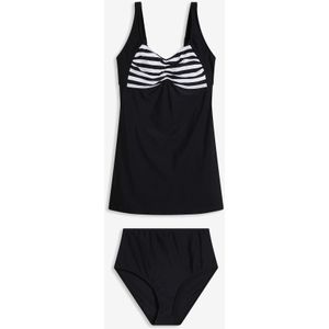 Lange tankini met high waist bikinibroekje (2-dlg. set)