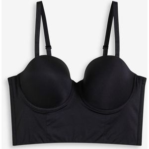 Voorgevormde bh top met glanseffect