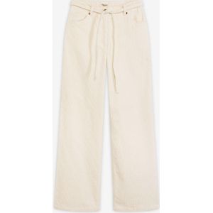 Wijde corduroy broek met strikkoord
