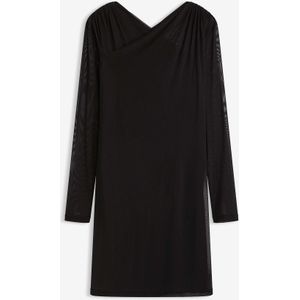 Jersey jurk van mesh