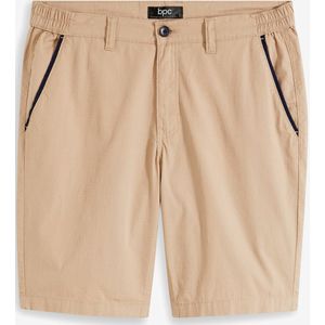 Chino bermuda met deels elastische band, regular fit