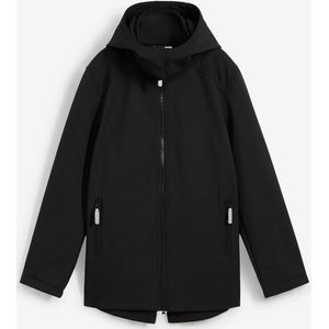 Waterafstotende softshell parka met afneembare capuchon