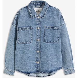 Oversized denim shacket