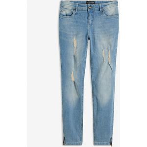 Stretch jeans met ritssluiting