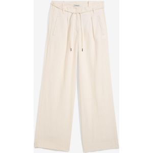 Paperbag broek van luchtige linnenmix