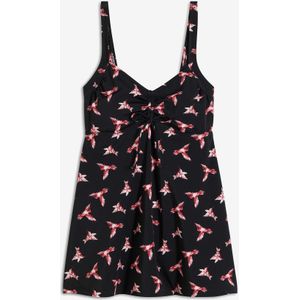 Lange tankinitop met rimpels