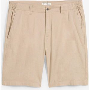 Chino bermuda regular fit met linnen
