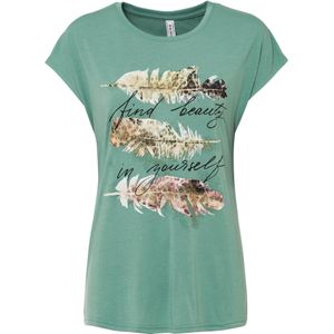 T-shirt met glitterprint