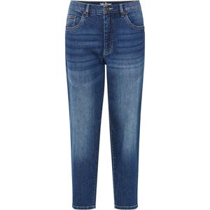 Stretch mom jeans met biologisch katoen, cropped