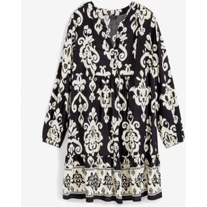 Gedessineerde tuniekjurk van soepele viscose