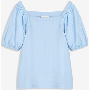 Shirt met pofmouwen