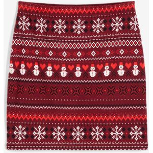 Minirok met Noors patroon van een katoen-elastan-mix