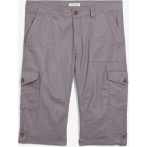 Lange cargo bermuda met linnen, regular fit