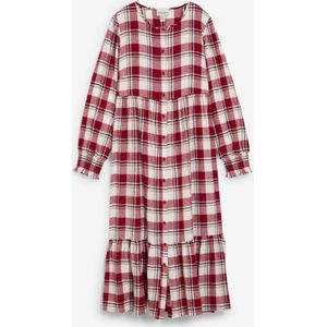 Midi jurk van flanel