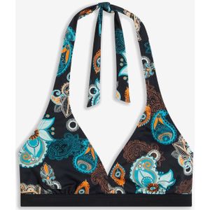 Halter bikinitop met gerecycled polyamide