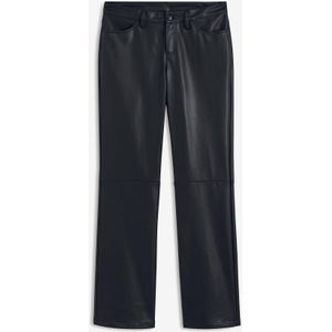 Imitatieleren broek met mid waist