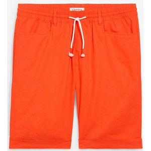 Instap bermuda van linnenmix, regular fit