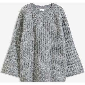 Oversized trui met kabelpatroon