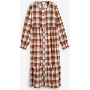 Midi jurk van flanel