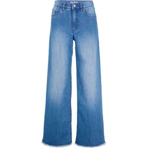 Wide leg stretch jeans high waist