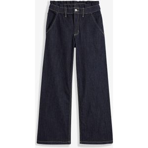 Wide leg paperbag jeans high waist