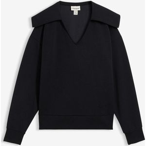 Sweater met een brede kraag in een viscosemix